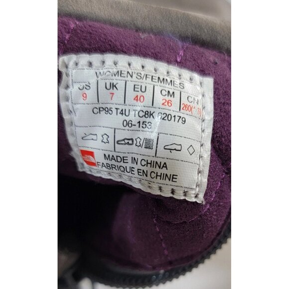 The North Face Womens‎ Gray Bridgeton Ankle Wedge Boot Leather Side Zip Size 9 - Picture 12 of 14